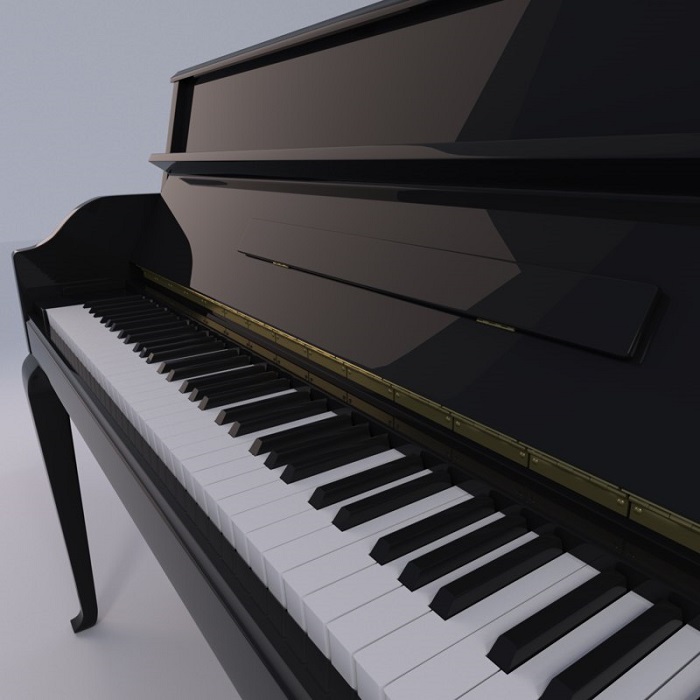 黑色钢琴blender模型
