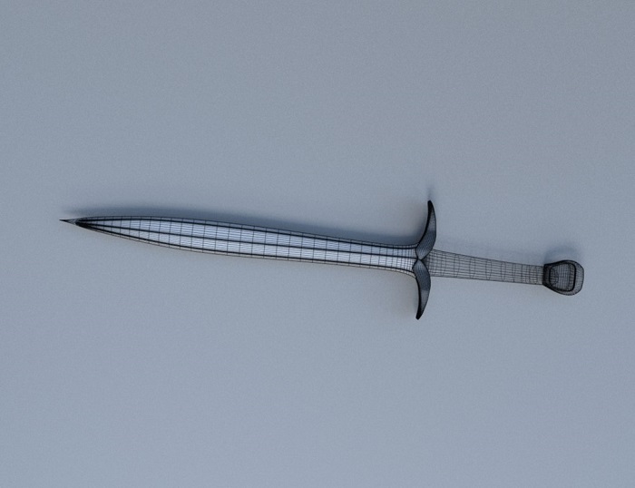 中世纪短剑blender模型