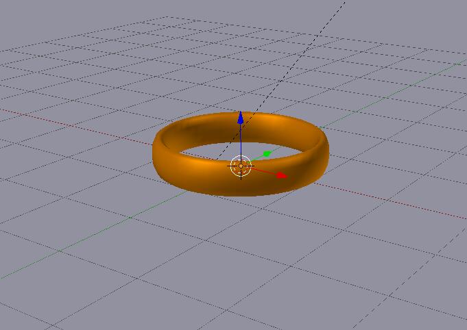 低聚黄金戒指blender模型展示