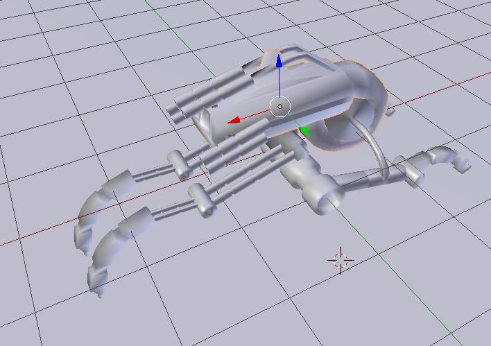 蜘蛛机器人blender模型展示