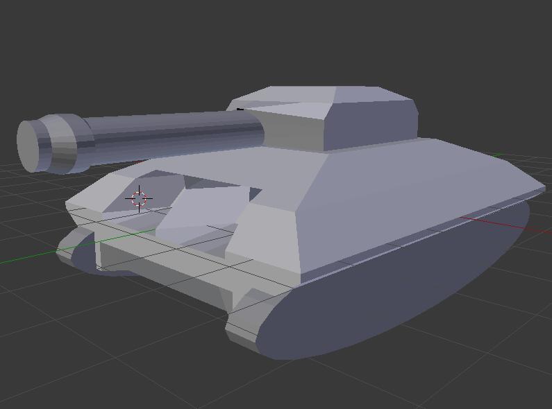 blender 简单坦克3d模型素材免费下载-blender3d模型库