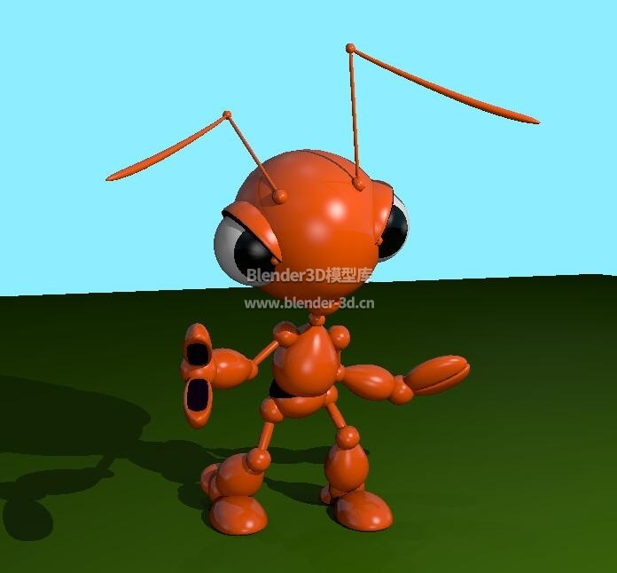 蚂蚁士兵blender3d模型下载-blender3d模型免费下载