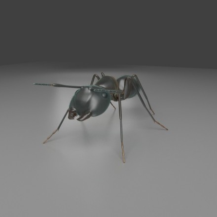黑色卡通蚂蚁blender模型下载-blender3d模型免费下载