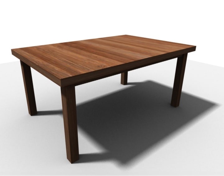 blender木质桌子3d模型素材资源下载