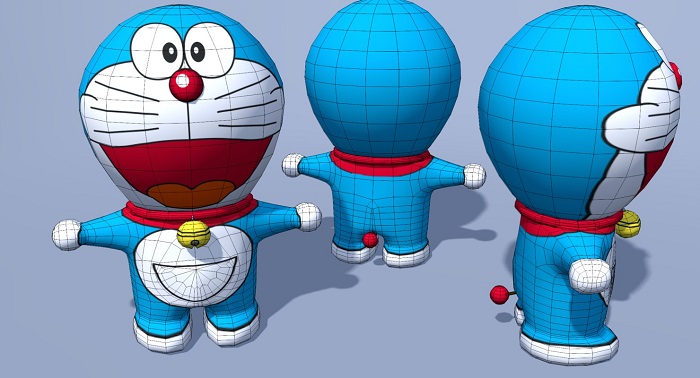 blender 哆啦a梦3d模型素材免费下载-blender3d模型库