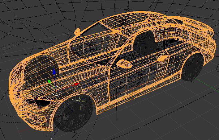 blender 宝马3系小汽车3d模型素材免费下载