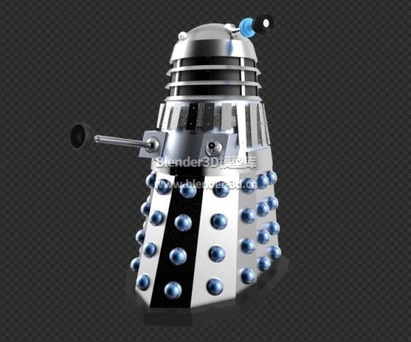 蓝色Dalek机器人