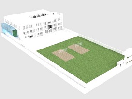 教学楼校舍白模blender模型