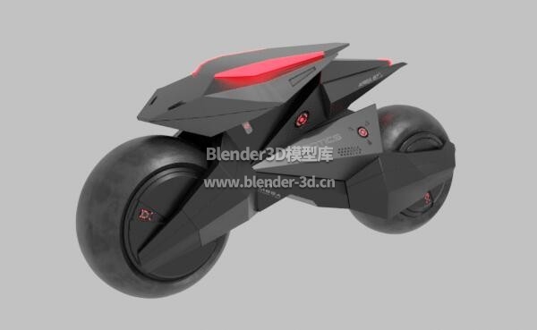 黑红科幻摩托车机器人